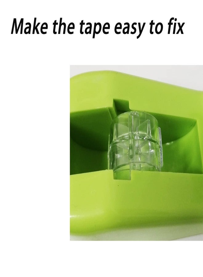 QILIMA Heavy Duty Desktop Tape Dispenser Non-Skid Base, for Packaging in Office, Flower Shop,Cake Shop,Green - Image 4