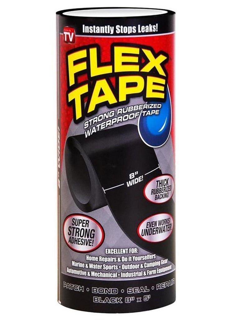 FLEX TAPE Strong Rubberized Waterproof Tape 20.3 X 12.7 Cm, Black  - Image 1