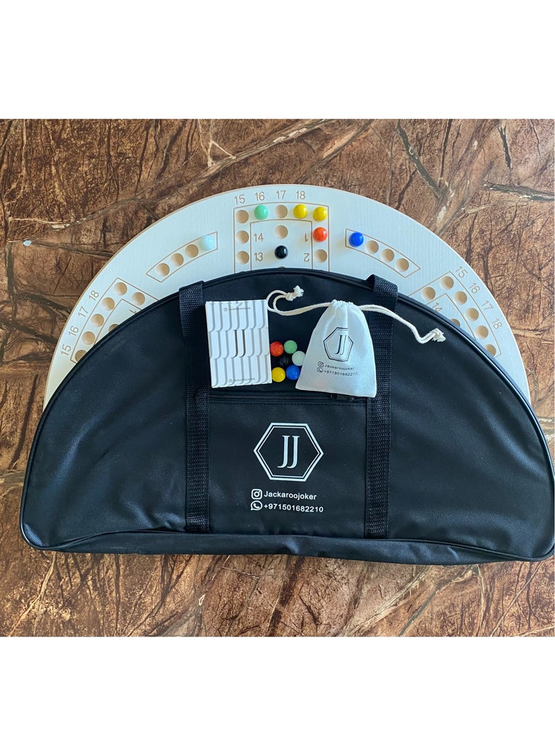 جاكارو جوكر لعبة لوحية جاكاروا جوكر لـ 4 أو 6 لاعبين باللون الأبيض مع بطاقات جاكاروا وكرات - Image 3