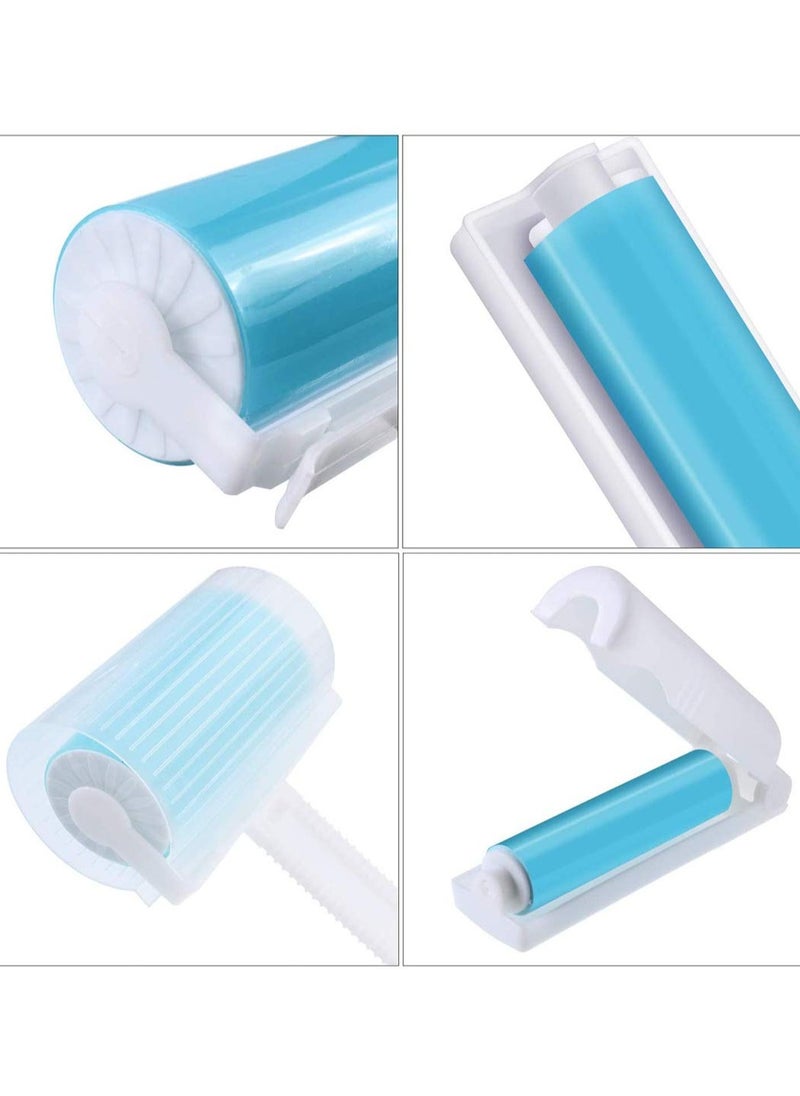 Generic - Pet Hair Remover Brush Reusable Lint Roller Cleaner Set for Clothes Car Seats Bedding Large and Small Sizes Blue - Image 1