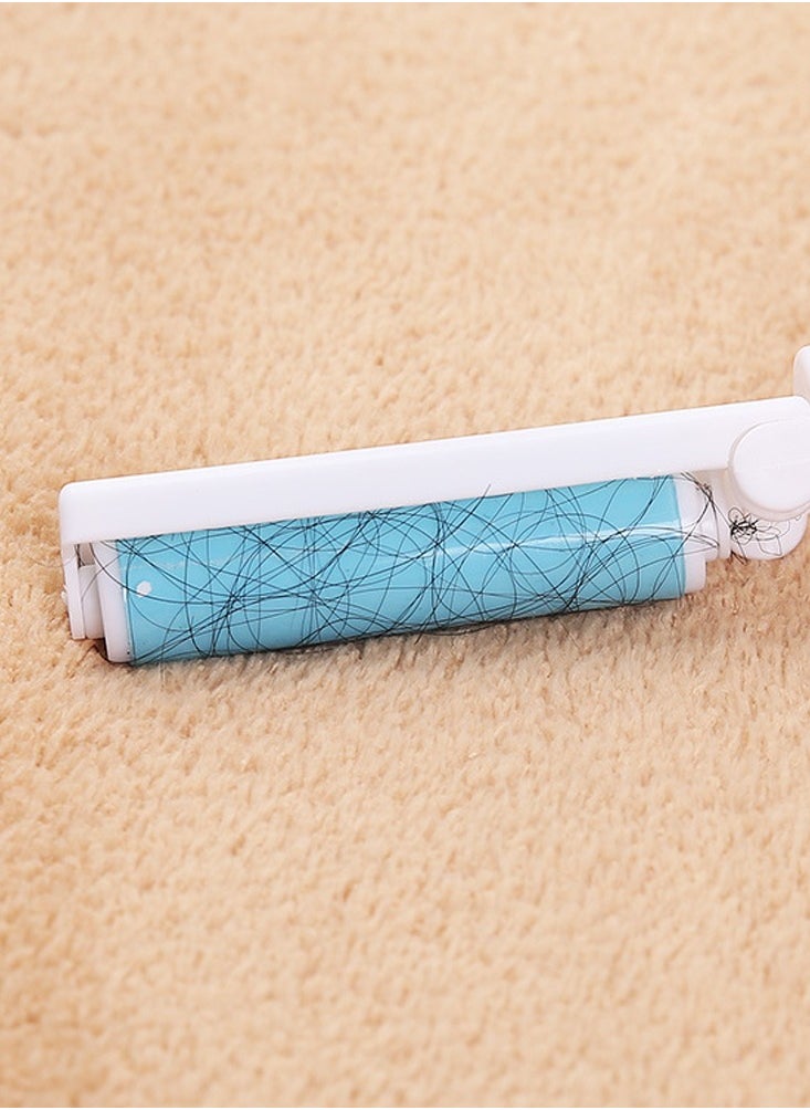Generic - Pet Hair Remover Brush Reusable Lint Roller Cleaner Set for Clothes Car Seats Bedding Large and Small Sizes Blue - Image 1