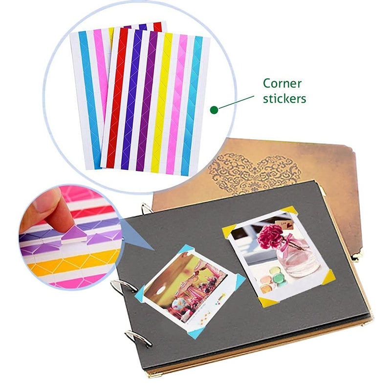 Fujifilm Instax Mini Instant Film (3 Pack, 60 Sheets) 5 Plastic Desk Frames, 60 Sticker Frames, 10 Hanging Creative Frames, 1 Pack Corner Stickers. - Image 3