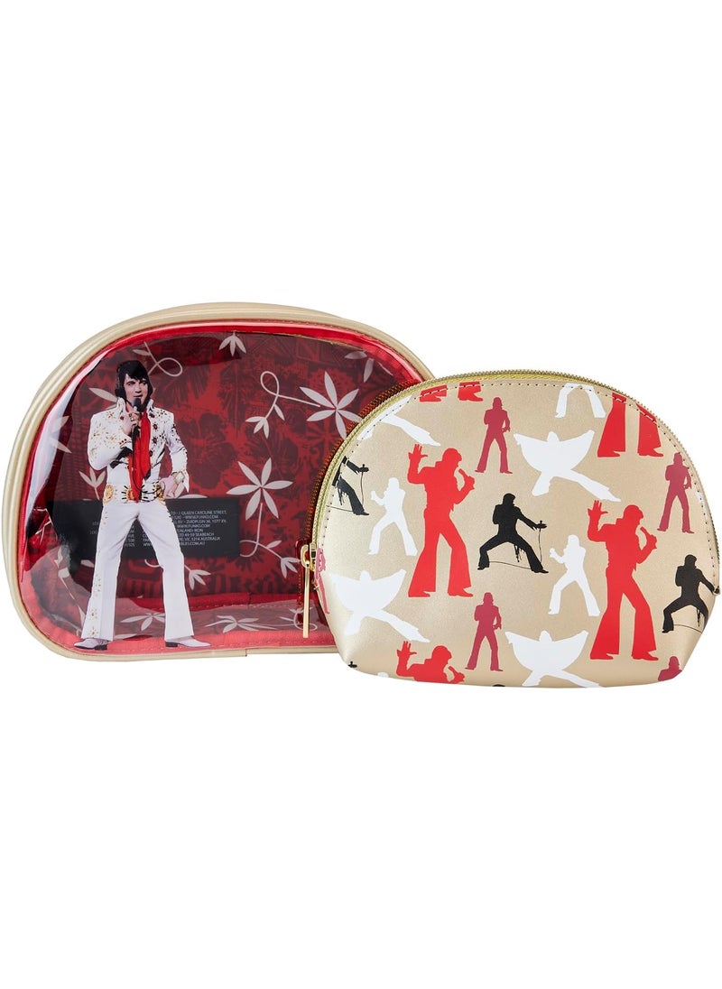 Loungefly - Loungefly Elvis Presley Aloha Hawaiian Print 2-Piece Cosmetic Set - Image 1