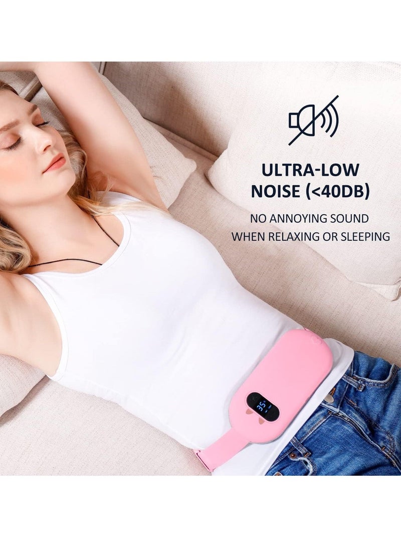 general Portable Heating Pad, Electric Cordless Menstrual Heating Pad 5s Fast Heating, Heating Pads for Cramps with 3 Heat Levels and 3 Massage Modes, Heating Pad for Back Pain Gift for Women and Girl(Pink) - Image 5