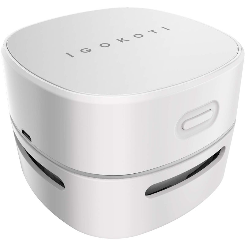 IGOKOTI مكنسة مكتب IGOKOTI الصغيرة، مكنسة مضادة، مكنسة سطح المكتب، شاحن USB، تصميم موفر للطاقة بدون سلك - Image 1