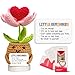 Gossby Handmade Positive Heart Crochet with Message Little Reminder You are Enough Inspirational Gift for Women Positive Energy Apreciation Farewell Retirement Goodbye Gift for Coworker - Image 3