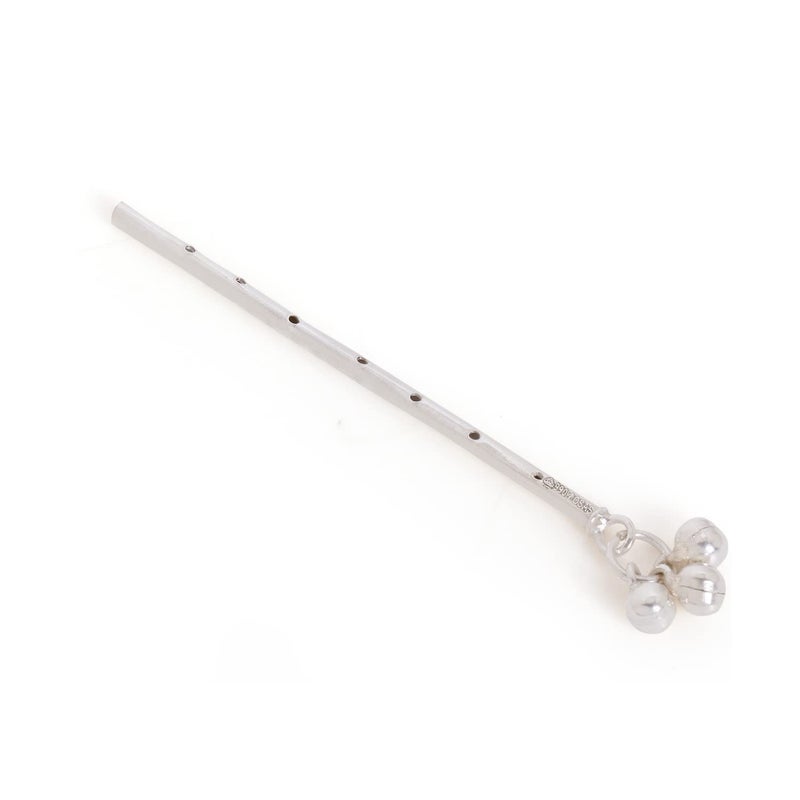 Osasbazaar Pure Silver Flute Bansuri For Laddu Religious Gopal, Krishna, Thakur Ji, Kanha, Janmashtami Puja, Mandir, Temple - 97%-99% Pure BIS Hallmarked - Image 5