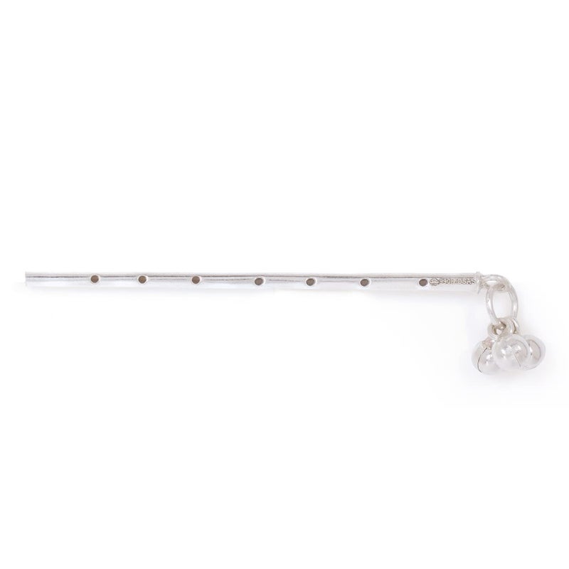 Osasbazaar Pure Silver Flute Bansuri For Laddu Religious Gopal, Krishna, Thakur Ji, Kanha, Janmashtami Puja, Mandir, Temple - 97%-99% Pure BIS Hallmarked - Image 1