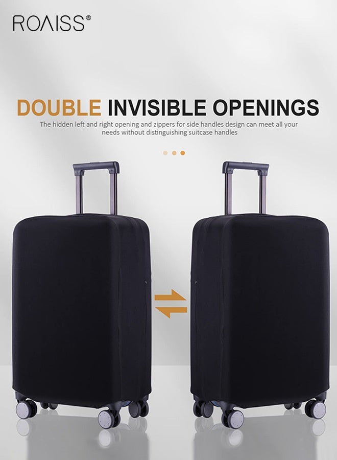 رويس غطاء حماية عالمي للأمتعة وحقيبة السفر وغطاء غبار سميك مقاوم للتآكل وغطاء غبار لحقيبة السفر وملحقات السفر باللون الأسود - Image 3