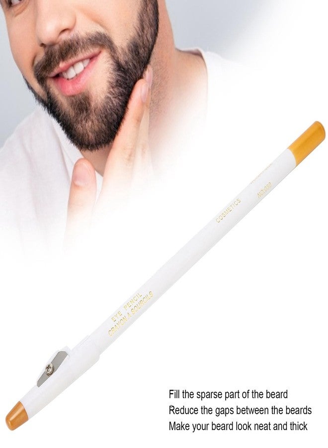 Luatoxry Barber Pencil, White Hairline Pencil for Men, Household Beard Lineup Pencils with Sharpener, Professional Minerals Beard Liner Pen for Shaping Different Mustache Styling - Image 3