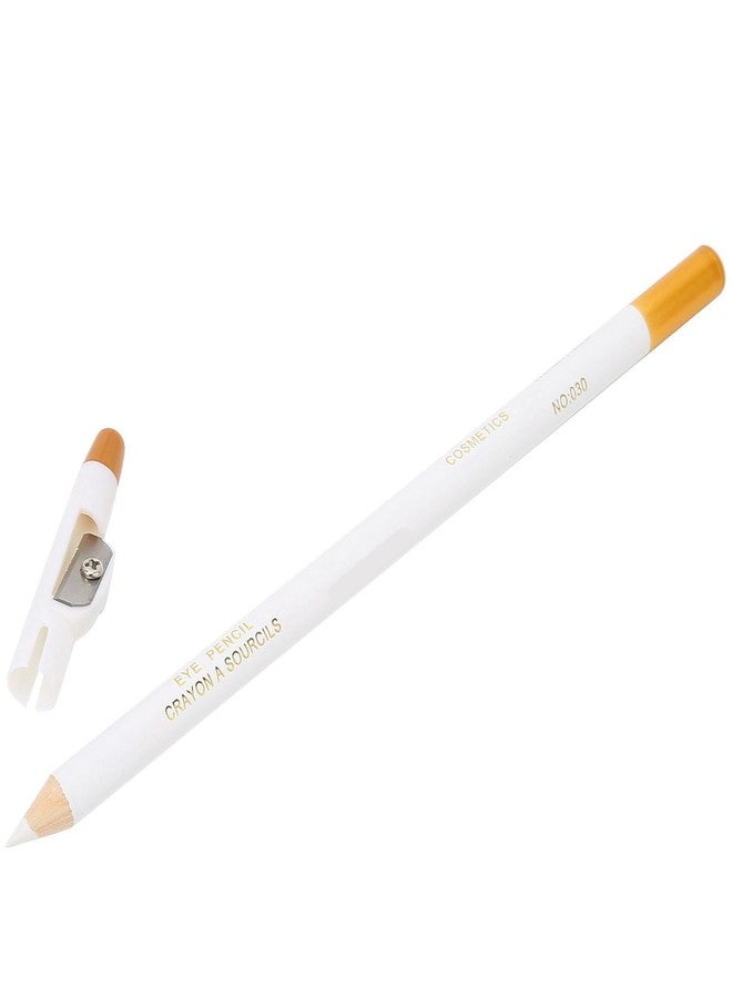 Luatoxry Barber Pencil, White Hairline Pencil for Men, Household Beard Lineup Pencils with Sharpener, Professional Minerals Beard Liner Pen for Shaping Different Mustache Styling - Image 1