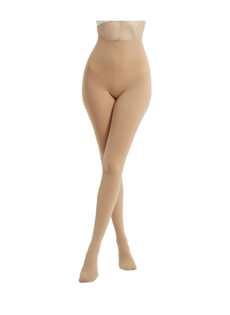 BAIJIN 80D Semi-Opaque Pantyhose for Women, Stretchy, High Waist, Soft Tights, - Image 3
