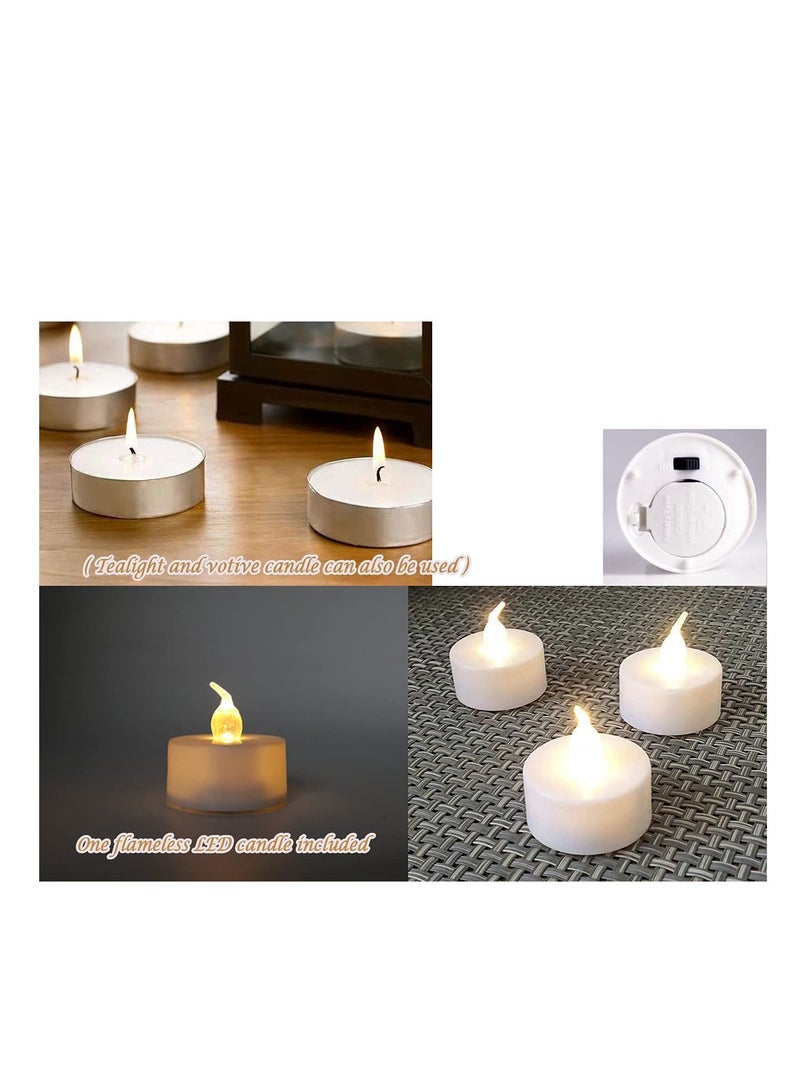 Excefore Glass Candle Holder Bowl for Tea Light and Votive Candle, Mosaic and Vintage Style, Handmade Decoration for Home Party Wedding Holiday(TCCD) - Image 2