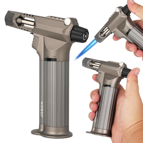M TIME C CLUB All metal, Blow Torch, Professional Kitchen Cooking Butane Torch with Safety Lock Adjustable Refillable Multipurpose Flame Refillable BBQ, outdoors，Baking,Crafts and Soldering(Gas Not Included) - Image 1