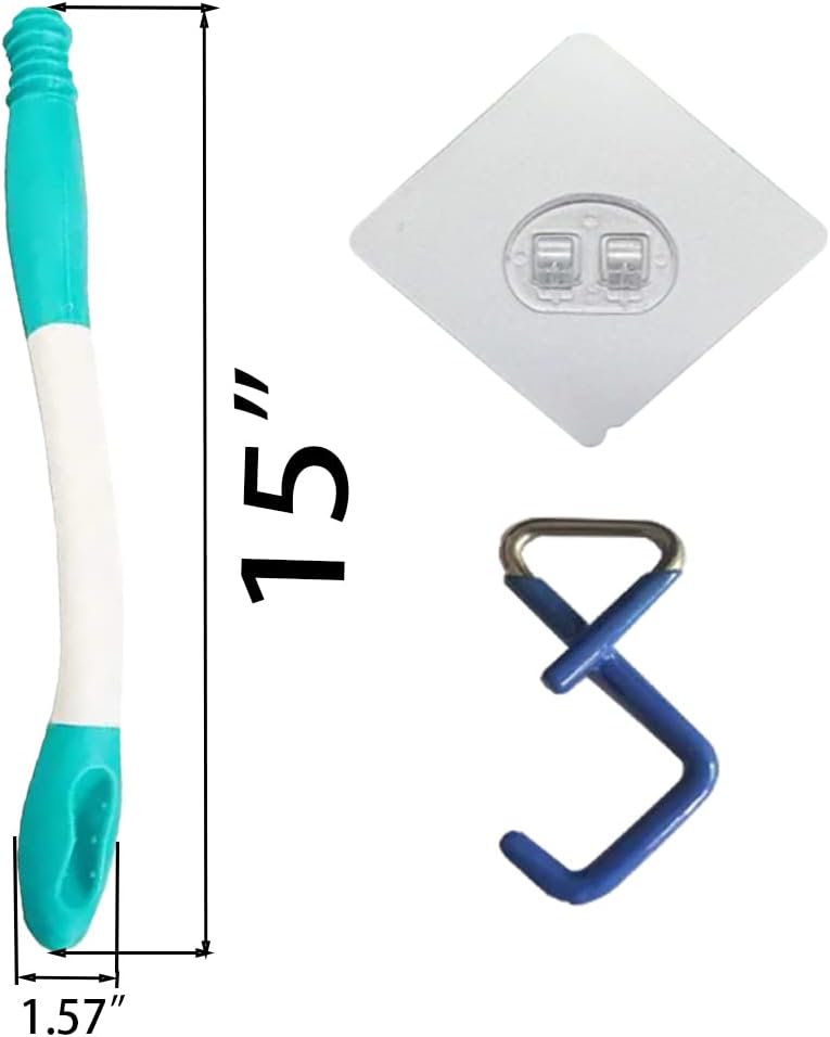 HENGXIA Wipe Assist, 15" Long Reach Comfort Wipe Holder, Ideal Self Wipe Assist Bottom Wiping Aid for Limited Mobilities, Extend Your Reach, Grips Toilet Paper or Pre-Moistened Wipes - Image 2