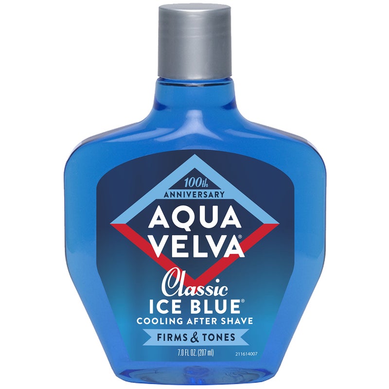 Aqua Velva أكوا فيلفا بعد الحلاقة، كلاسيك آيس بلو، يهدئ، يبرد، وينعش البشرة، 7 أونصة - Image 1