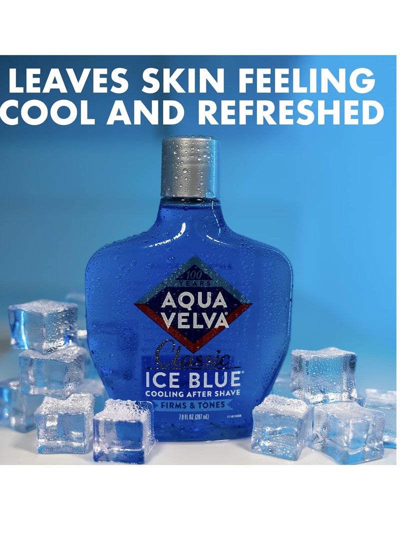 Aqua Velva - Aqua Velva After Shave, Classic Ice Blue, Soothes, Cools, and Refreshes Skin, 7 Ounce - Image 1