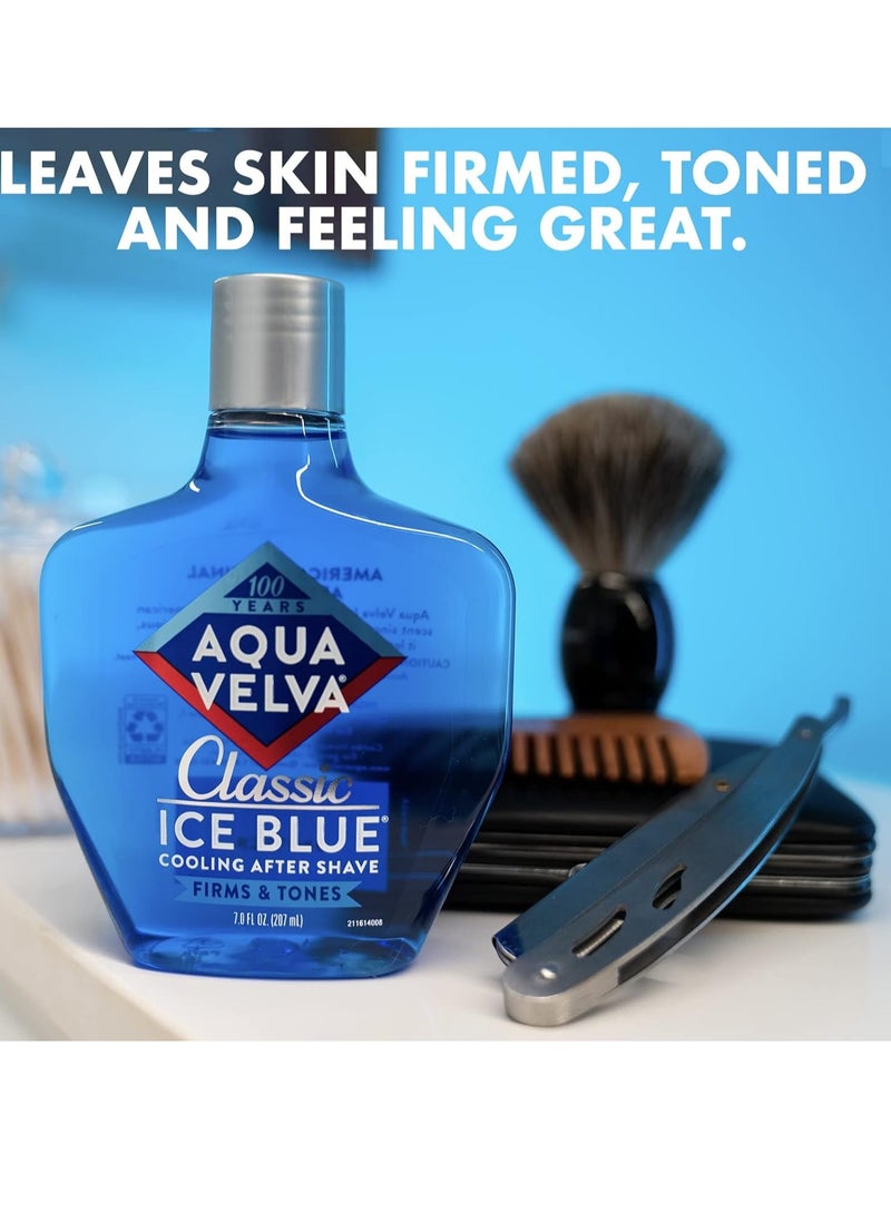 Aqua Velva - Aqua Velva After Shave, Classic Ice Blue, Soothes, Cools, and Refreshes Skin, 7 Ounce - Image 1