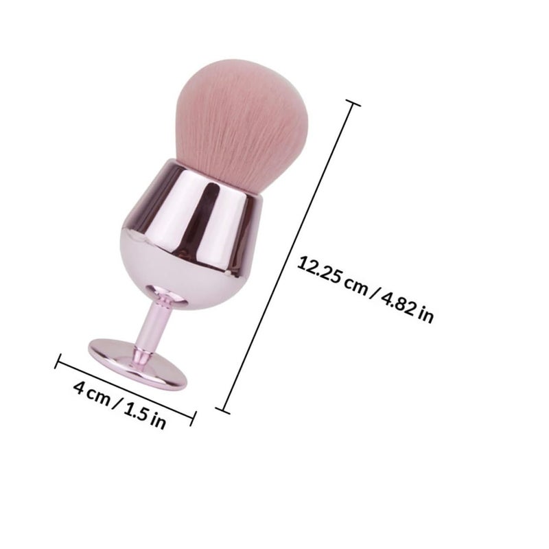 Fluffy Blending Blush Brush and Foundation Brush Set Pink Professional Makeup Tool - Image 3