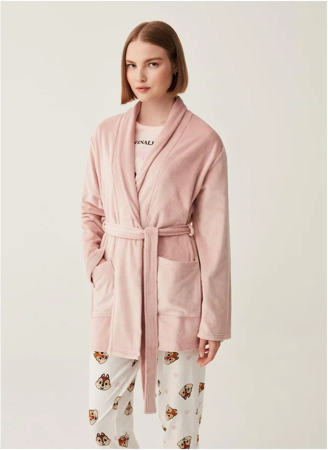 Ovs Ovs Short Dressing Gown In Velour