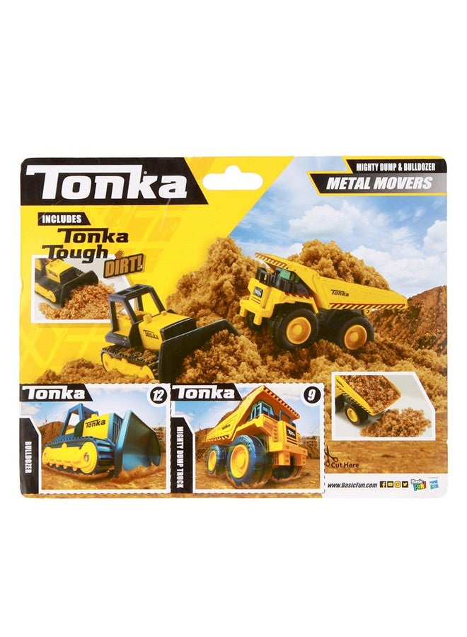 TONKA Tonka - Metal Movers Combo Pack - Mighty Dump Truck & Bulldozer, Brown  - Image 3