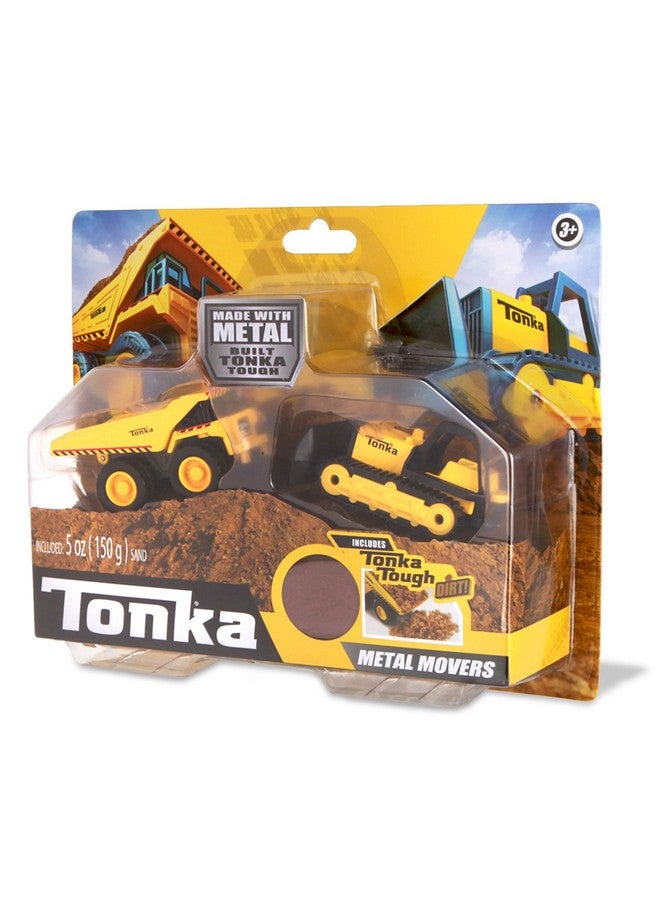TONKA Tonka - Metal Movers Combo Pack - Mighty Dump Truck & Bulldozer, Brown  - Image 2