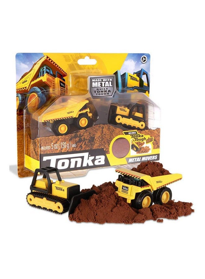 TONKA Tonka - Metal Movers Combo Pack - Mighty Dump Truck & Bulldozer, Brown  - Image 1