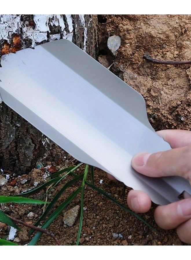 1pc Heavy Duty Metal Portable Shovel Corrosion Resistant Ergonomic Handle - Image 2