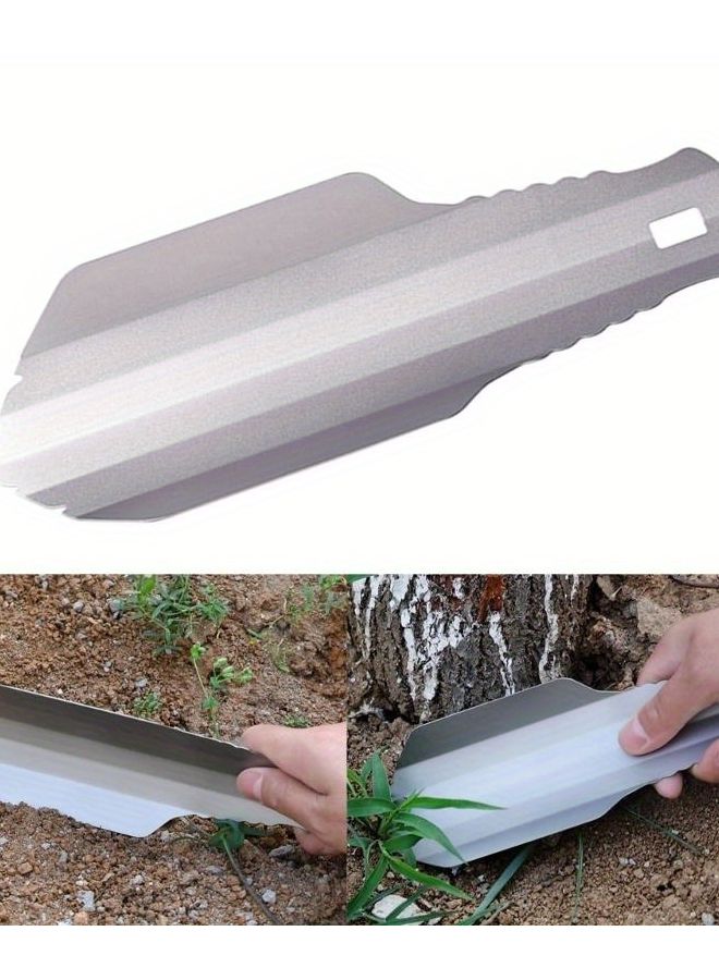 1pc Heavy Duty Metal Portable Shovel Corrosion Resistant Ergonomic Handle - Image 4