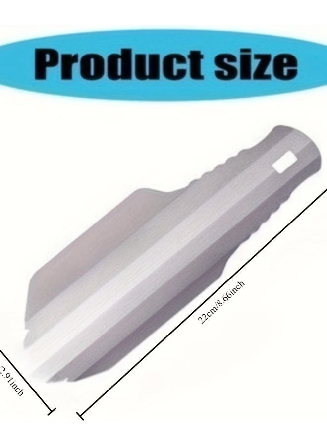 1pc Heavy Duty Metal Portable Shovel Corrosion Resistant Ergonomic Handle - Image 3