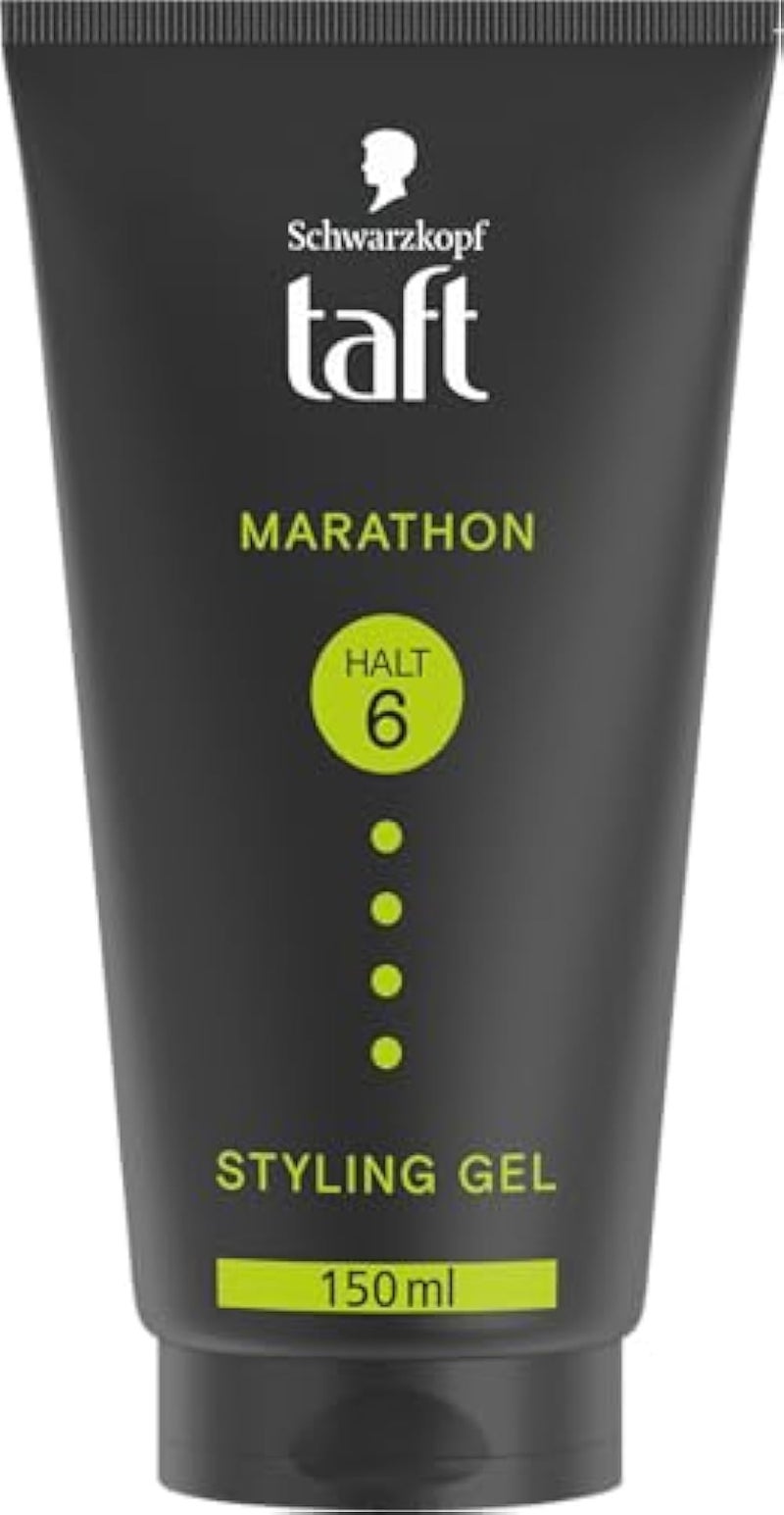 taft Schwarzkopf TAFT Marathon Styling Gel (150 ml), Up to 72 Hours Long-Lasting Hold for Energized Hairstyles, Gentle on Hair and Scalp, Vegan, Hair Styling Gel - Image 1