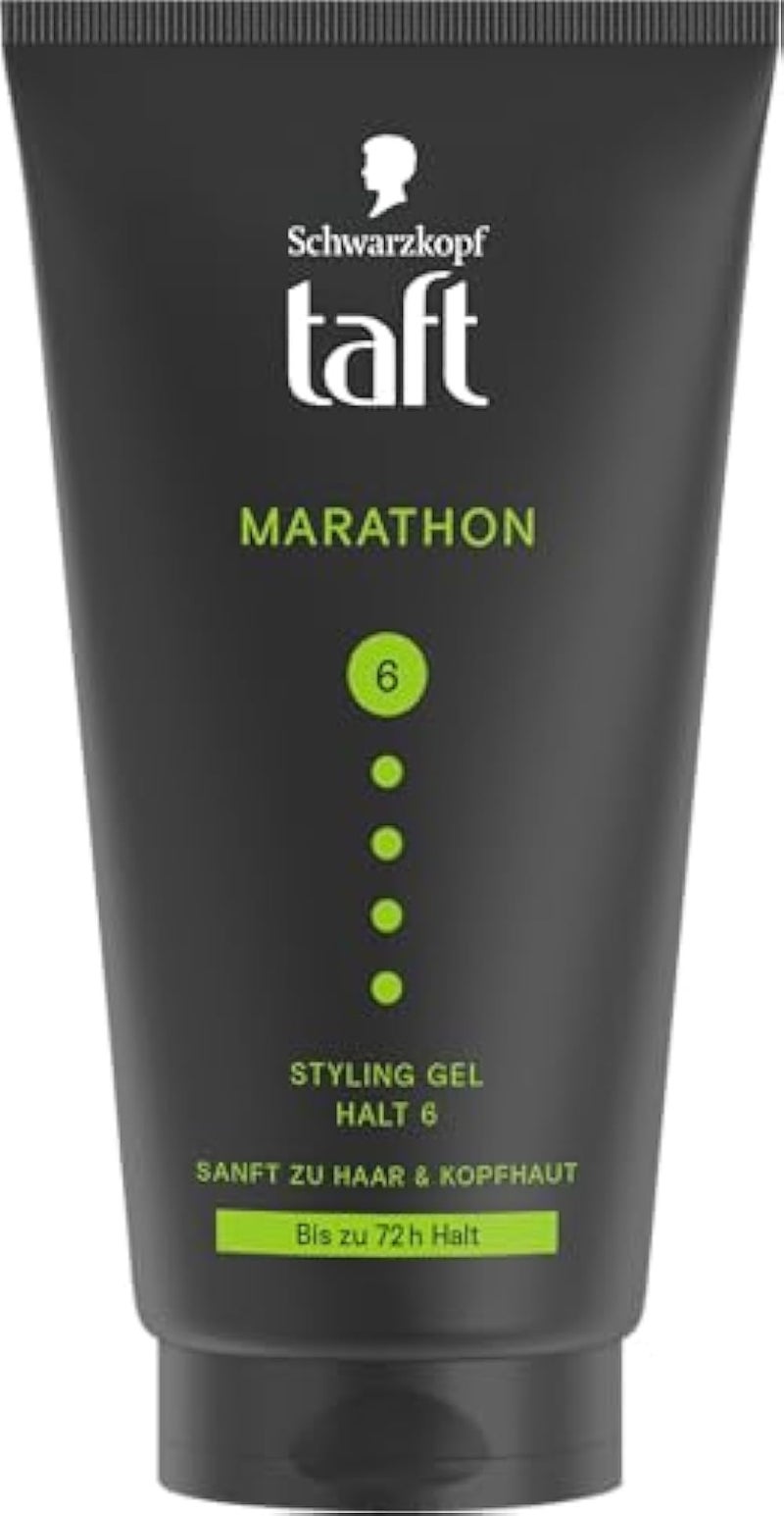 taft Schwarzkopf TAFT Marathon Styling Gel (150 ml), Up to 72 Hours Long-Lasting Hold for Energized Hairstyles, Gentle on Hair and Scalp, Vegan, Hair Styling Gel - Image 2