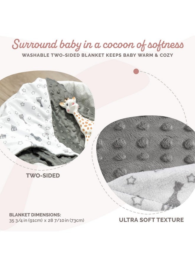 Sophie la girafe طقم هدايا صوفي الجيراف | يتضمن صوفي الجيراف و بطانية صوفي ديو | مصنوع يدويًا في فرنسا | بطانية فائقة النعومة | شرنقة دافئة من النعومة | راحة وتهدئة | إيقاظ جميع الحواس الخمسة - Image 3