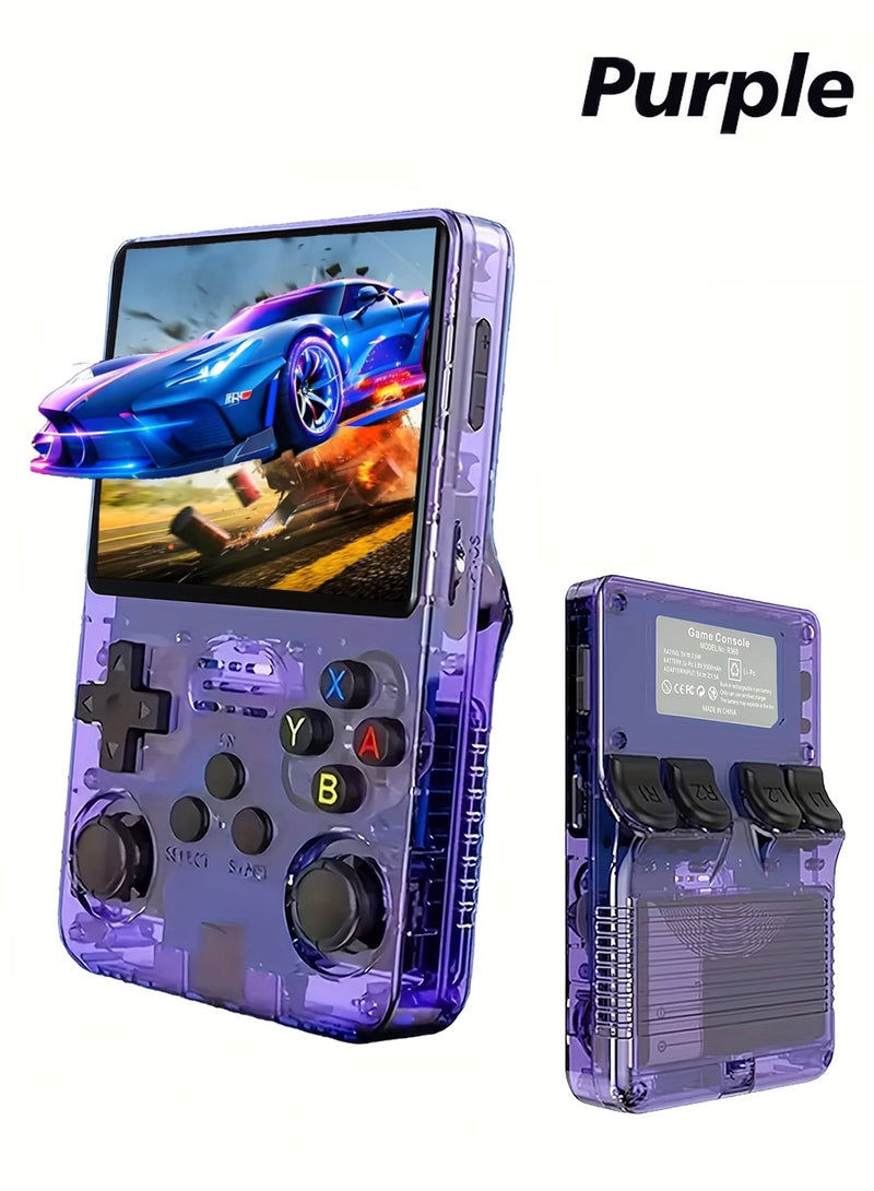 EzzySo R36S Handheld Game Console 3.5 Inch IPS Screen Open Source Linux System R36S Game Console 64G TF Card 10+ Emulator Consola R36S with dual 3D joysticks for boys and girls - Image 1