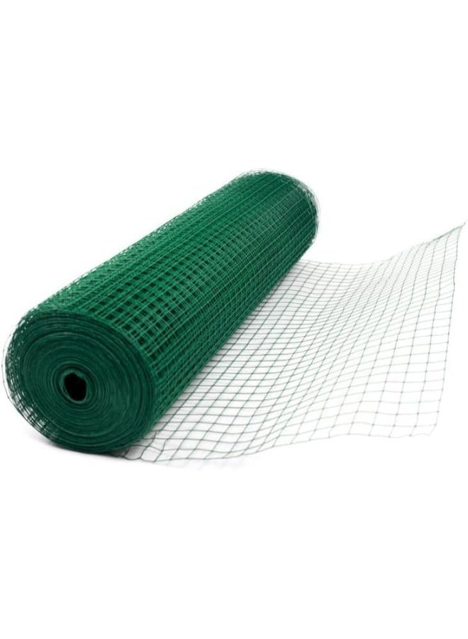 Poaker Wire Mesh Fencing Roll Galvanized Pvc-Coated Green Steel Nets For Gardens Farming Plant Fences Barriers Chicken Wire Aviaries And Hen-Houses 3 Feet - Image 3
