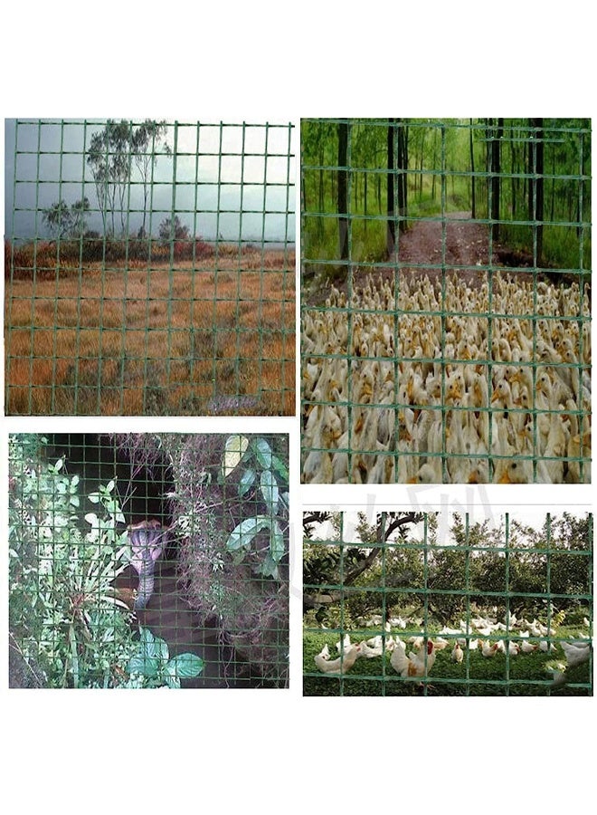 Poaker Wire Mesh Fencing Roll Galvanized Pvc-Coated Green Steel Nets For Gardens Farming Plant Fences Barriers Chicken Wire Aviaries And Hen-Houses 3 Feet - Image 4