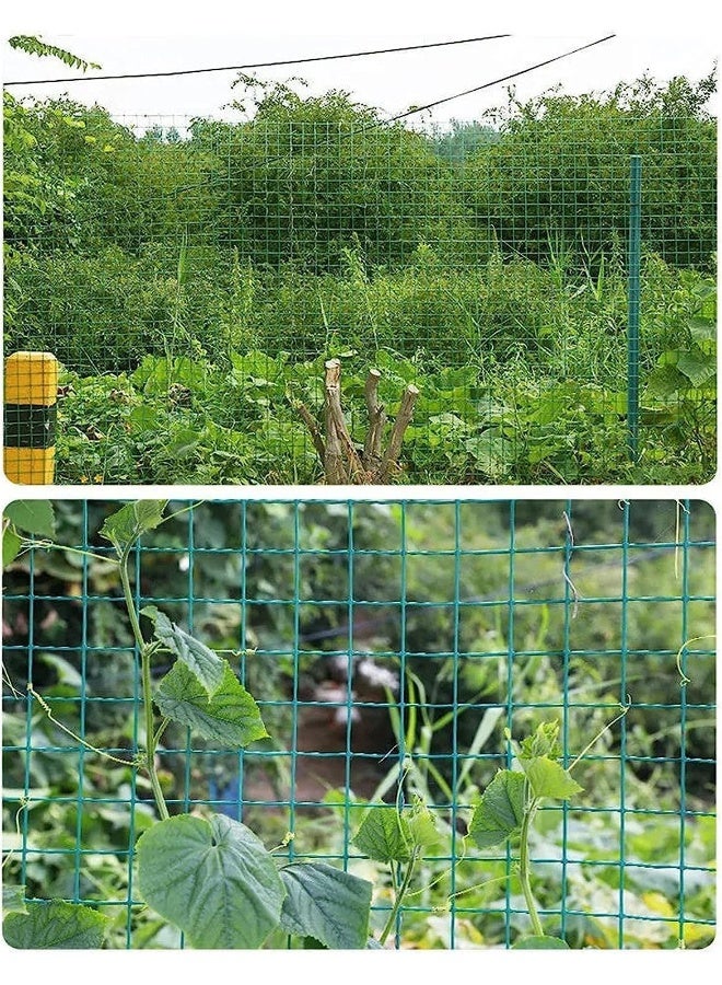 Poaker Wire Mesh Fencing Roll Galvanized Pvc-Coated Green Steel Nets For Gardens Farming Plant Fences Barriers Chicken Wire Aviaries And Hen-Houses 3 Feet - Image 5