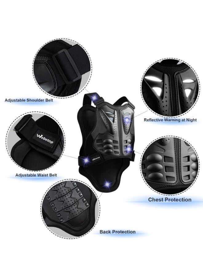 Bukela Motorcycle Armor Vest Protector, Motocross Body Guard Vest Skiing Riding Skating Anti-Fall Vest Protective Gear, Mountain Bike Off-Road Racing MTB Chest Protector - Image 2