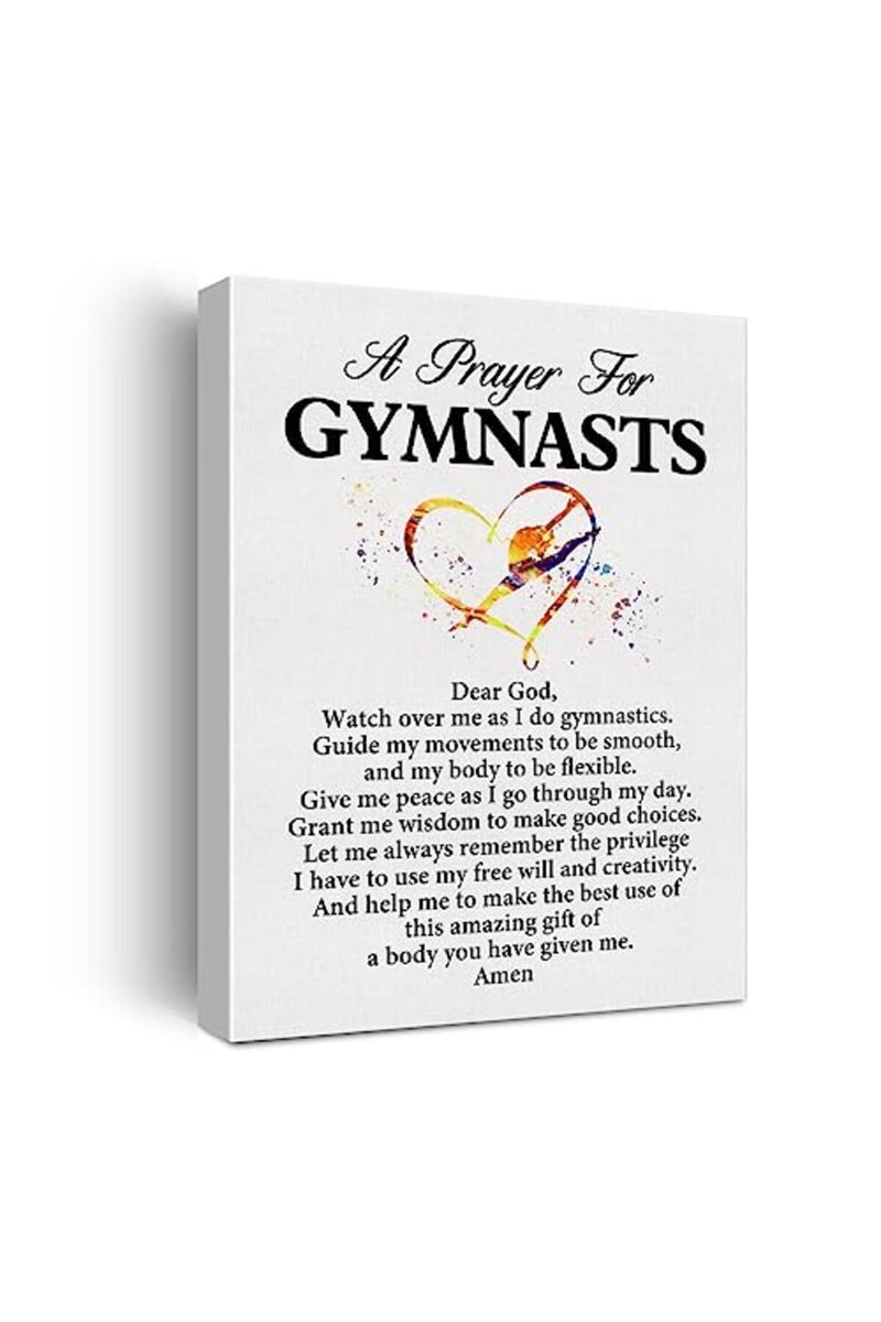 Hijie a Gymnast's Prayer Quote Poster Canvas Wall Art for Office Home Decor - Gymnasts Gift Gymnastic Professionals Canvas Print Wall Art Painting Ready to Hang - Easel & Hanging Hook 12x15 Inch - Image 2