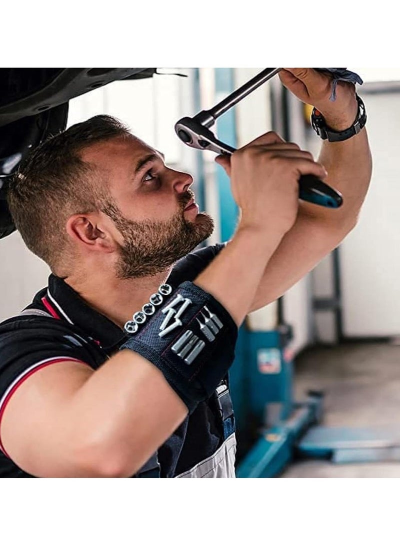 ACYYH Magnetic Wristband Holding Screws Nails Drill Bits Gadgets Tools Gift for Men Him Dad DIY Handyman Electrician Husband - Image 4