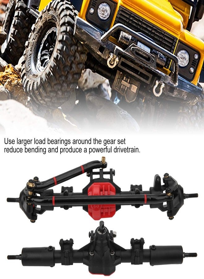 Fockety RC Car Drive Shaft, 2pcs Metal Front Rear Drive Axle Shaft with 38T/15T Gear Teeth, Straight Complete RC Truck Drive Shaft for 1/10 Axial SCX10 I and SCX10 II 1/10 RC Car (Black) - Image 3