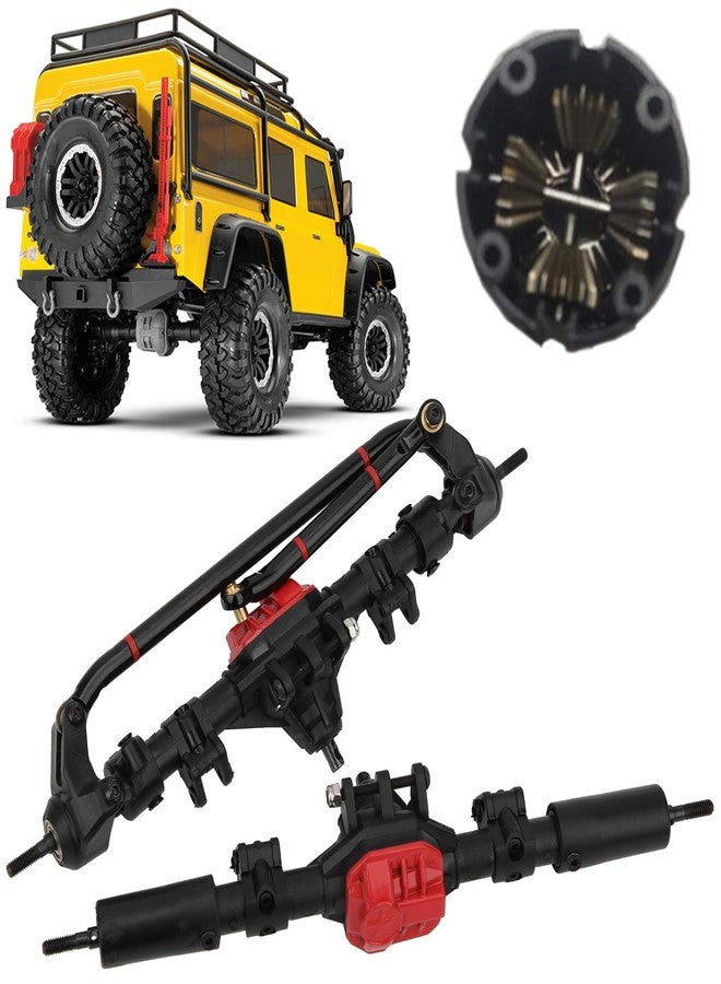 Fockety RC Car Drive Shaft, 2pcs Metal Front Rear Drive Axle Shaft with 38T/15T Gear Teeth, Straight Complete RC Truck Drive Shaft for 1/10 Axial SCX10 I and SCX10 II 1/10 RC Car (Black) - Image 5