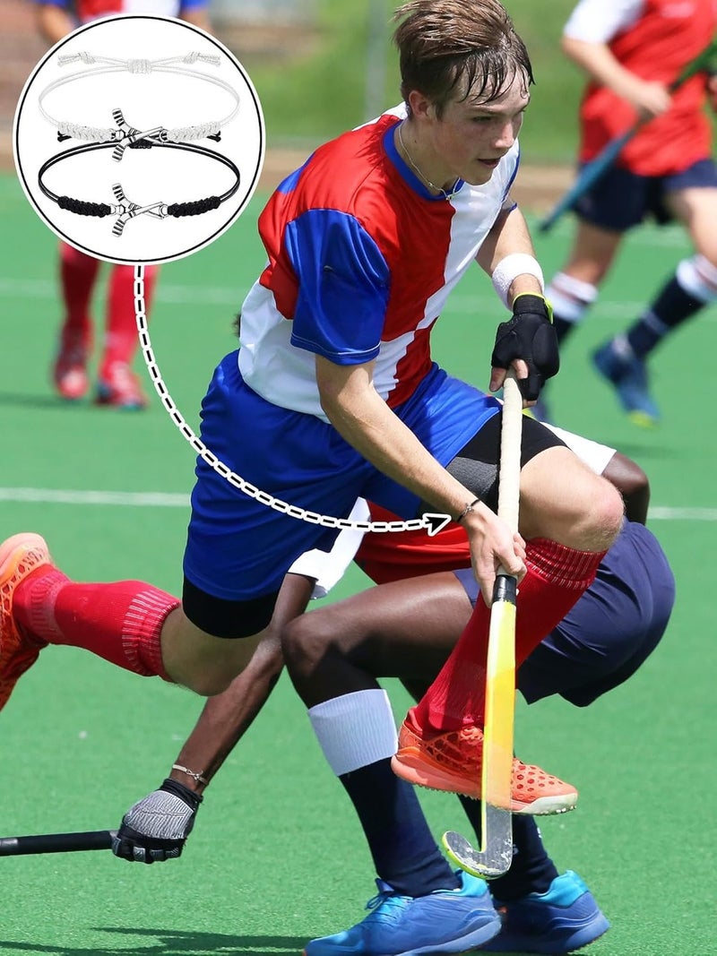Jadive 20 Pcs Field Hockey Bracelets Adjustable Rope Hockey Bracelet Gift for Friends Players Teams Coaches - Image 5