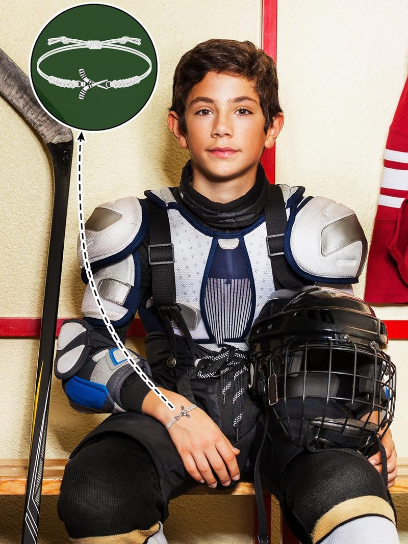 Jadive 20 Pcs Field Hockey Bracelets Adjustable Rope Hockey Bracelet Gift for Friends Players Teams Coaches - Image 4