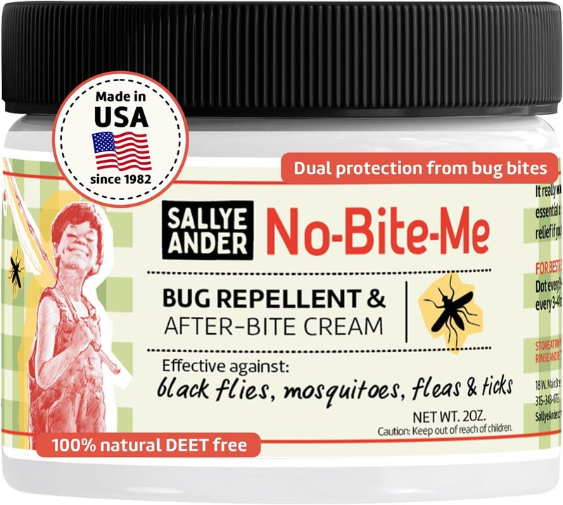 SALLYEANDER No Bite Me All-Natural Bug & Insect Repellent - Anti Itch Cream - 2 oz - Safe for Kids and Infants - Repels Mosquitoes, Black Flies, Fleas, and Ticks - Image 1