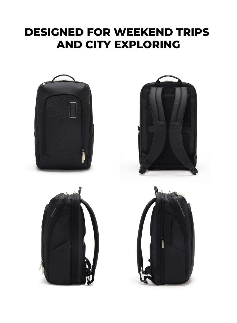 موكوبارا للتجارة ذ.م.م The Long Range Backpack - Expandable Water-Resistant Nylon | Black, Incognito