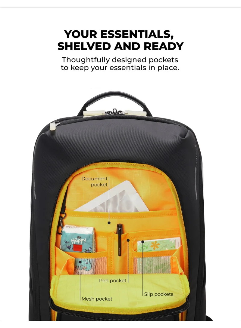 موكوبارا للتجارة ذ.م.م The Long Range Backpack - Expandable Water-Resistant Nylon | Black, Incognito