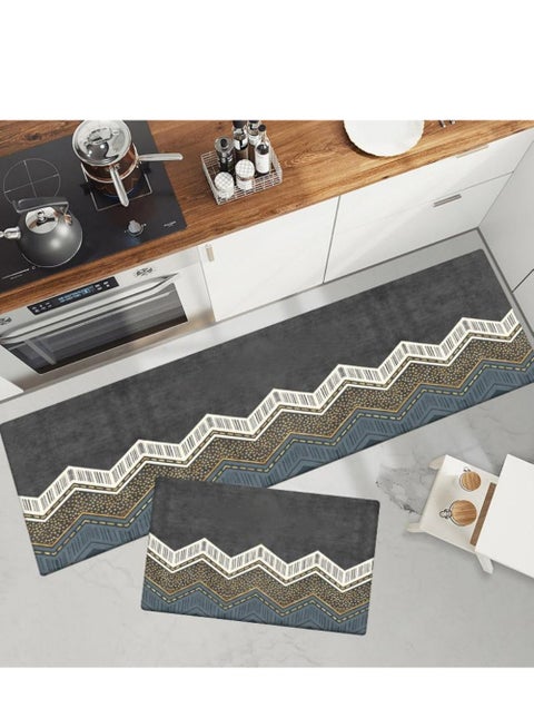 Non-slip Kitchen at Set of 2 Piece 80x50 cm and 120x50 cm
