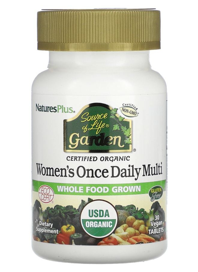 NaturesPlus Source of Life Garden Women's Once Daily Multi 30 Vegan Tablets 