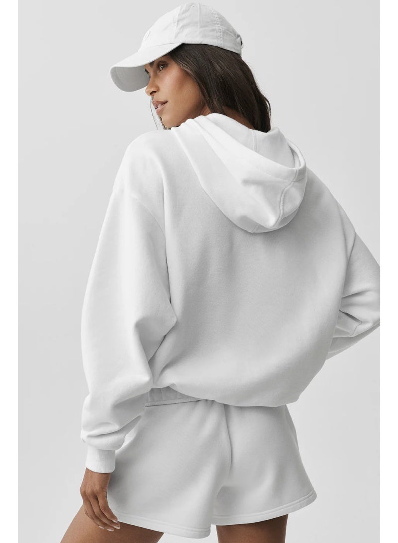 Alo Yoga Autumn Winter Loose Fit Alo Yoga Accolade Pullover Hoodie Women Casual Active Top - Image 1